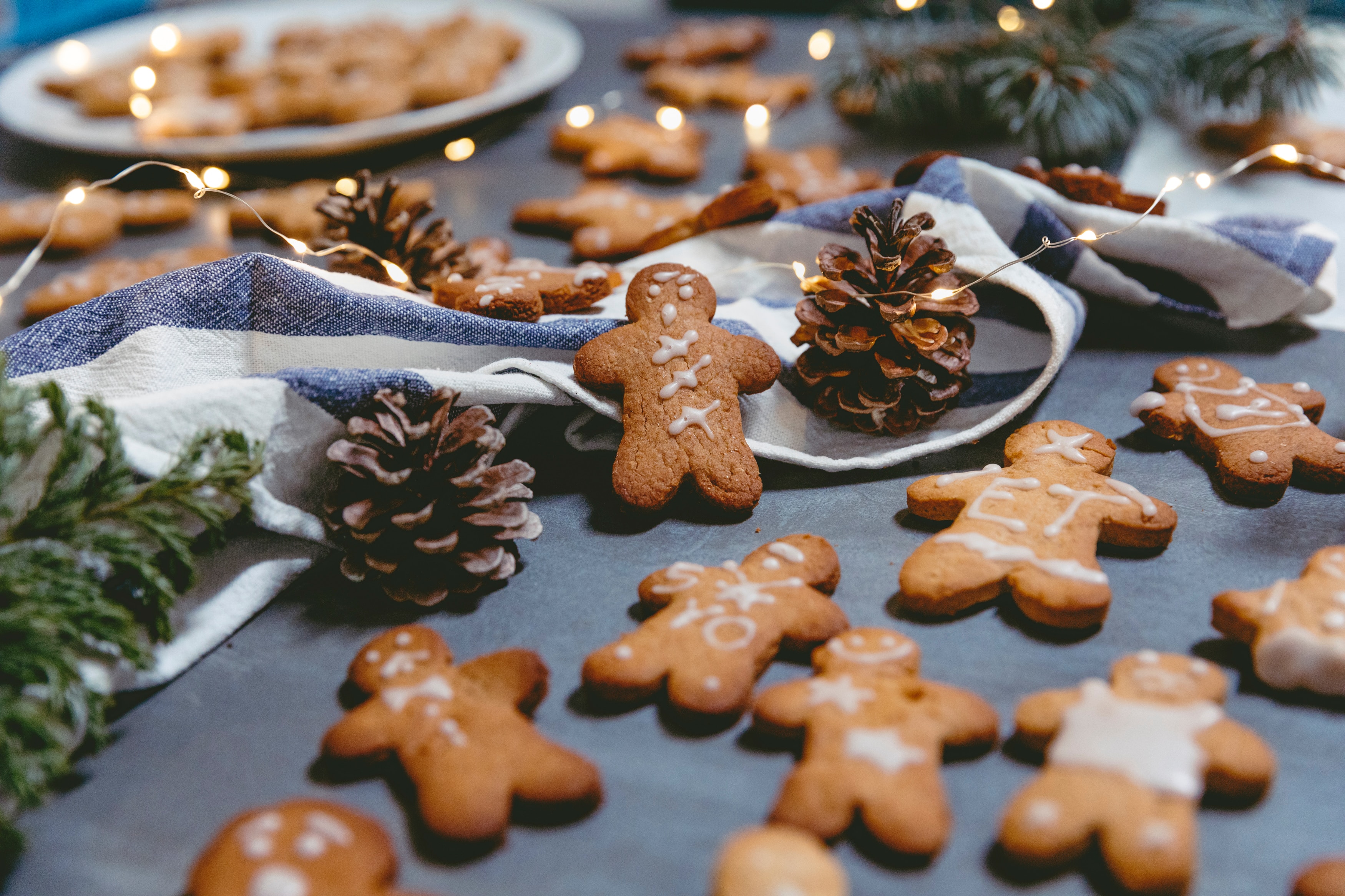 Christmas gingerbread man biscuits